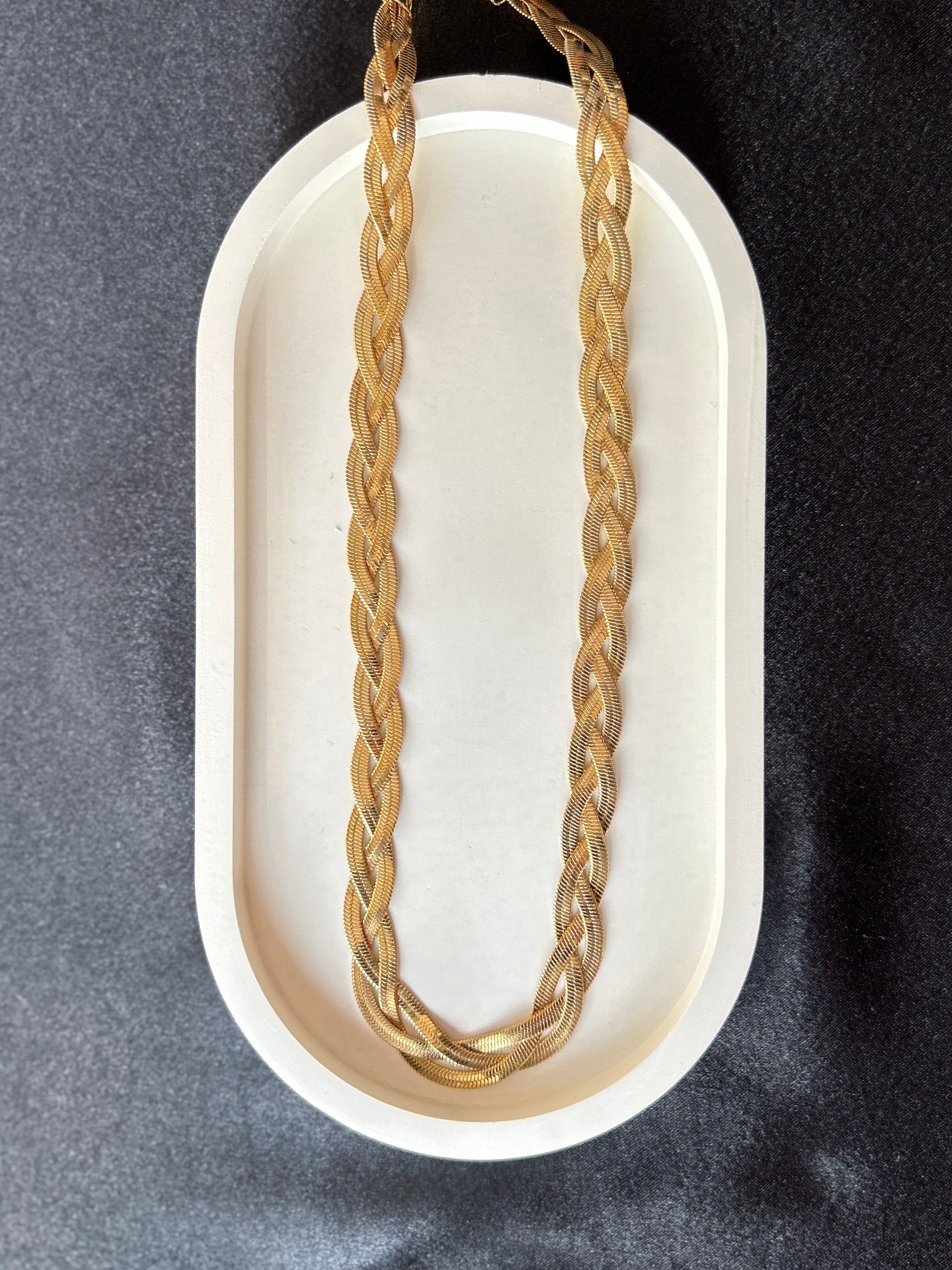 Twisted Double Layer Snake Chain Necklace