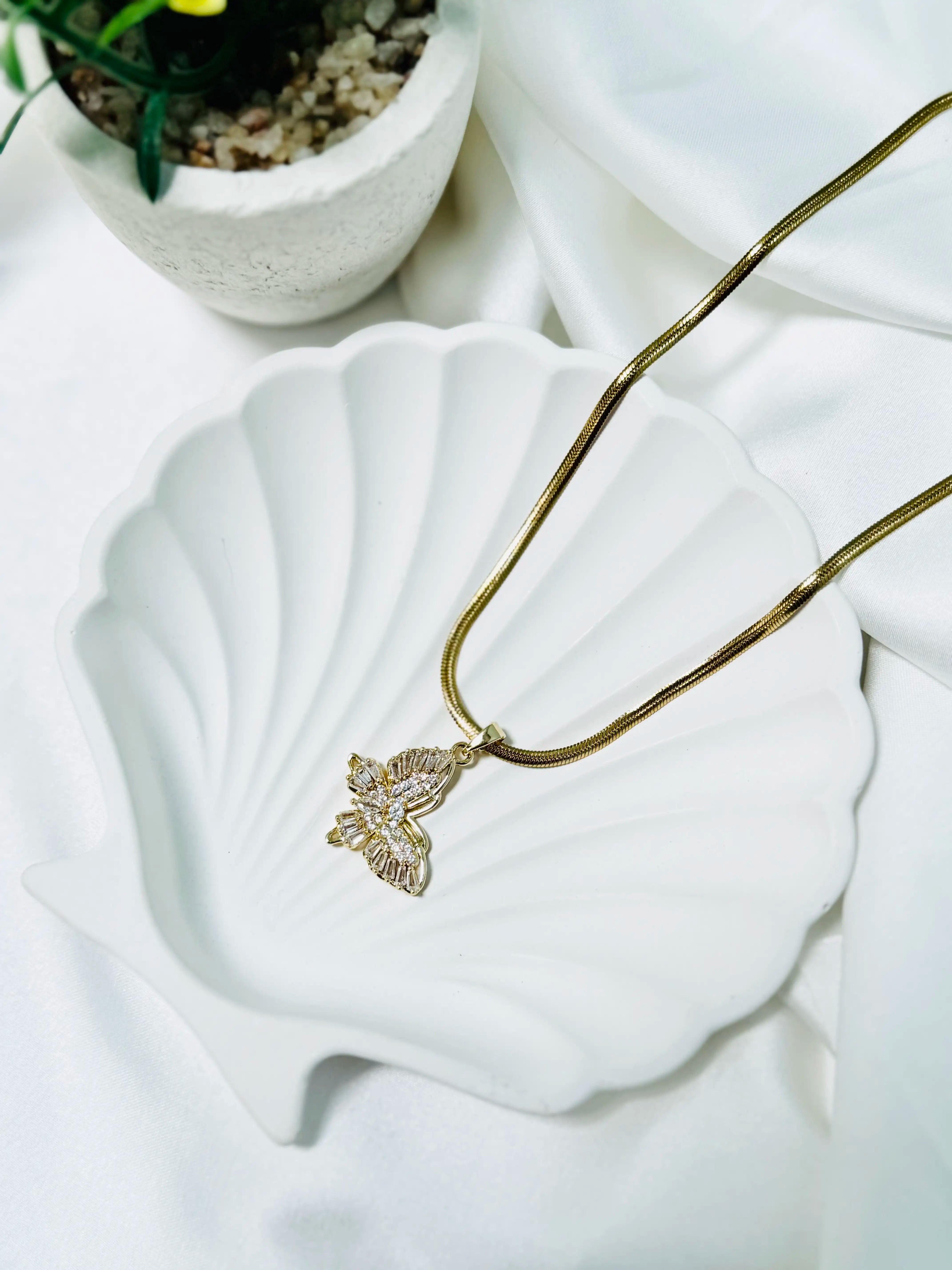 Crystal Butterfly Necklace