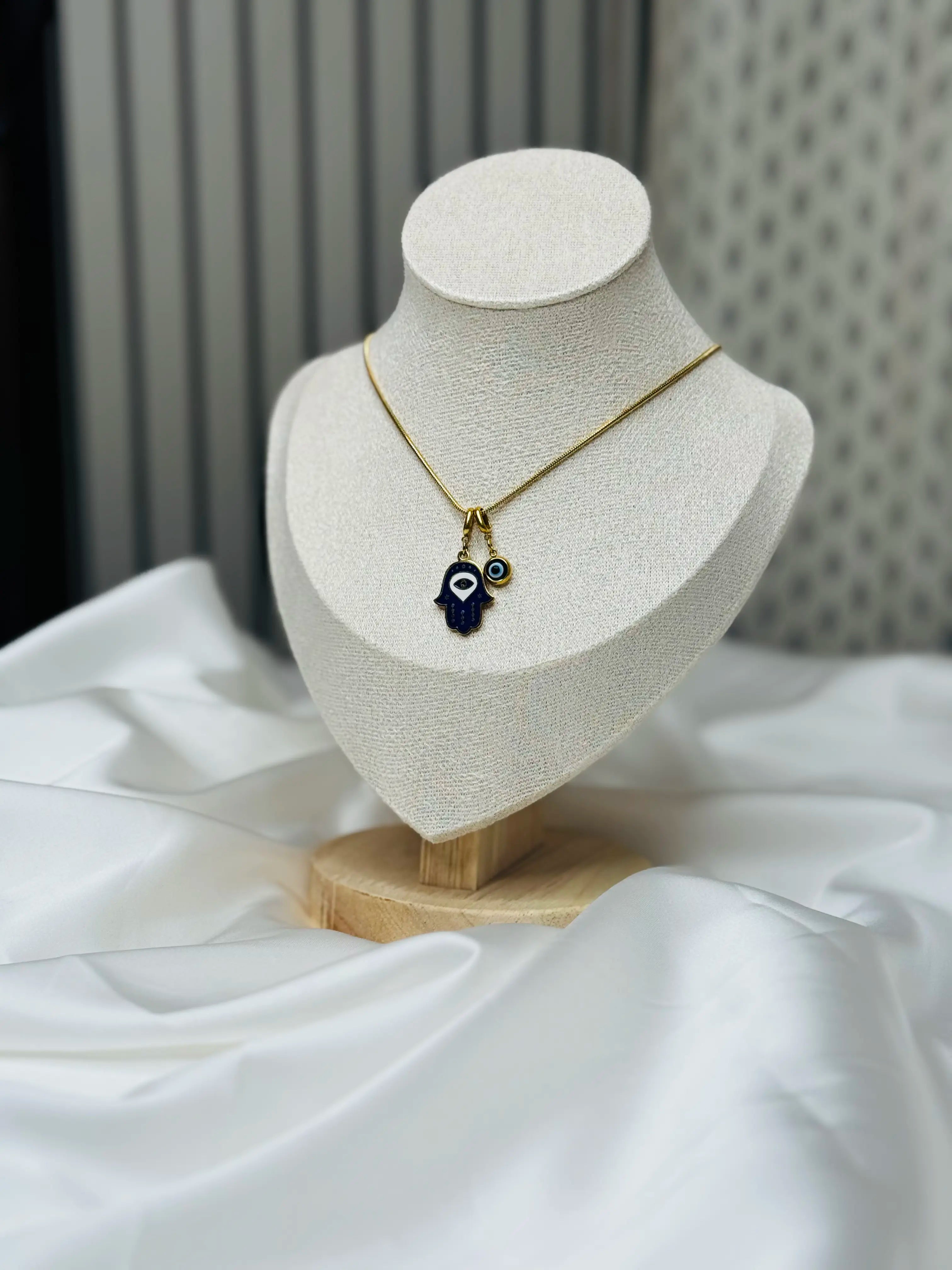 Evil Eye & Hamsa Protection Necklace